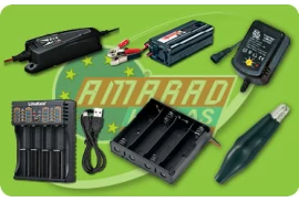 (6) BATTERY CHARGERS - BATTERY CASES - CHARGING CABLES TERMINALS